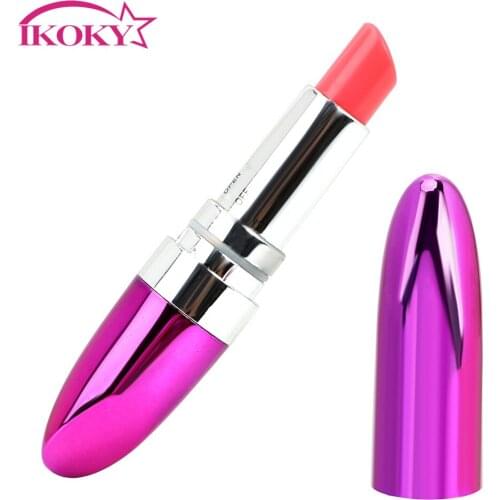 IKOKY Clitoris stimulator Comforters shop Dildo realistic Lipstick sex toy Mini Toys for woman Adult product Bullet vibrator