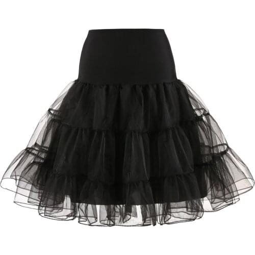 65CM Short Wedding Petticoat Cosplay Petticoat ballet Woman Underskirt Organza Underskirt Rockabilly Tutu