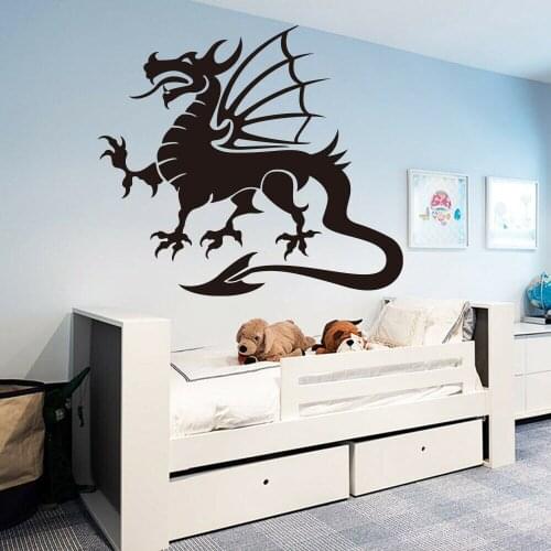 Myth animal Dragon Wall Decals Vinyl Flying Dragon Wall Sticker Kids Room Home bedroom Decoration Removable Wallpaper X254