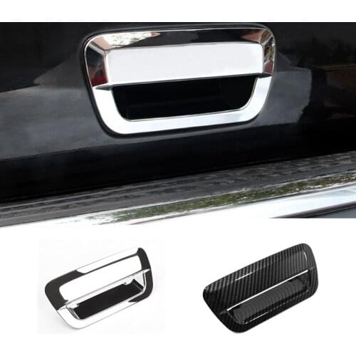 For Jeep Grand Cherokee 2014-2019 ABS Chrome /Carbon Rear Tail Gate Door Handle Bowl Tailgate Trim Cover Car Styling Accessories