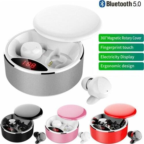 TWS Bluetooth 5.0 Earphones Touch Control Headphones Wireless Mini Headset Noise Cancelling Earbuds with Mic for iPhone Android