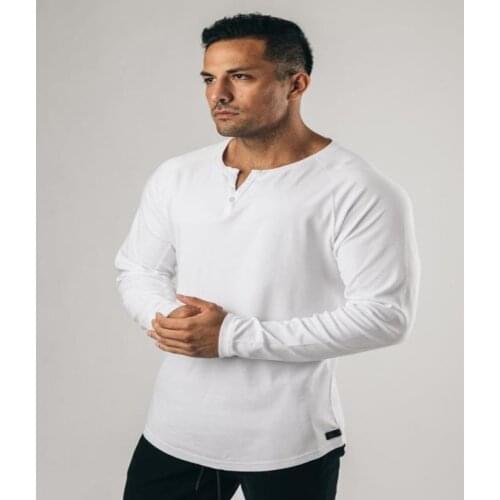 Spring and Autumn New Fitness Sports Long-sleeved T-shirt Mens Autumn Leisure Long-sleeved Slim Fit Wear Men Gym Sport Shirt