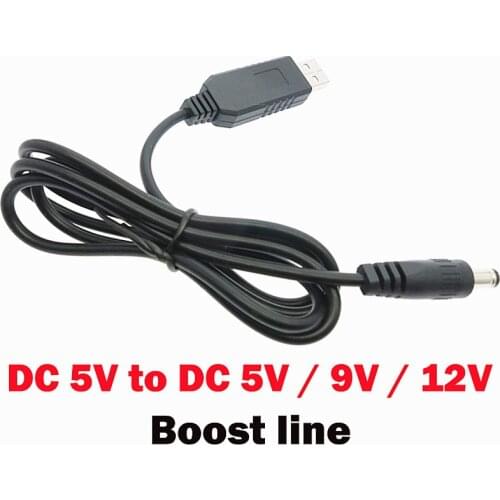 2020 New USB Power Booster Wire DC 5V to DC 9V 12V Step up Cable Module Converter USB TO DC 5.5*2.1MM Male Plug Cable
