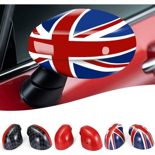 Newest Car Rear View Mirror Cover Case Union Jack Shell For Mini Cooper JCW F54 F55 F56 F60 Countryman 2019 2020 Accessories