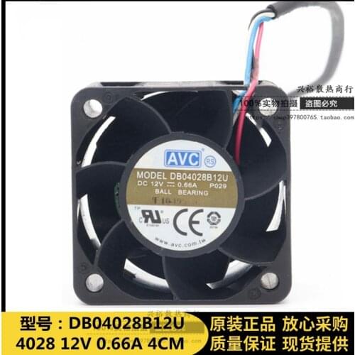 Brand new original DB04028B12U 4028 12V 0.66A 4 cm double ball 4-wire PWM server gale volume violent fan