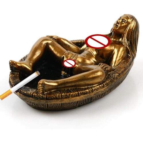 Sexy Creative Ashtray Cigar Portable European Durable Ash Tray Office Crafts Home Decoration Cigarette Accessories
