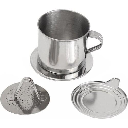 Press-Type Hand-Washed Stainless Steel Coffee Double-Layer Steel Cup Stainless