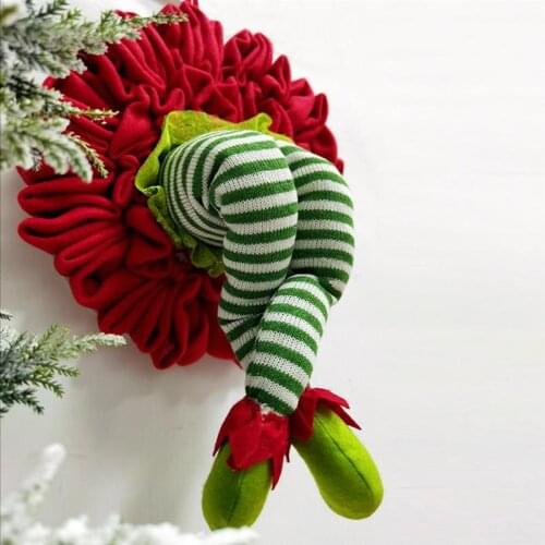Christmas Wreath Thief Garland Stuffed Stealer Design Wreath For Front Door Xmas Hanging Tree Ornaments Navidad Christmas Decor