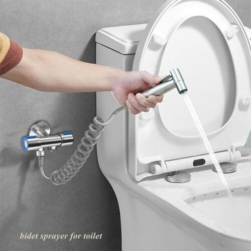Self Cleaning Shattaf Black Shower Faucet Set Stainless Steel 304 Handheld Toilet Seat Bidet Sprayer Headfor Bathroom Attachment
