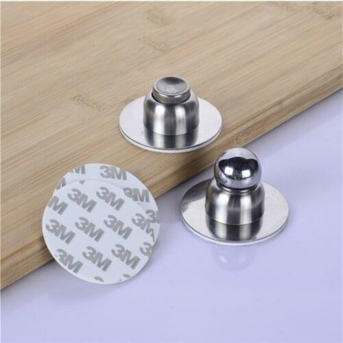 Stainless Steel Sliver Magnetic Door Stopper Holder Noiseless Door Catch Holder Home Hardware for Bedroom Bathroom