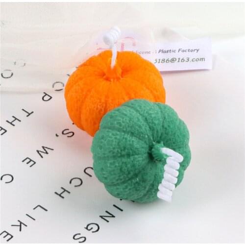 Pumpkin Shape Silicon Candle Mold Torso Vegetables Simulatio Aroma 3D Stereo Oven Steam Available DIY Handmade Making Cake Jell
