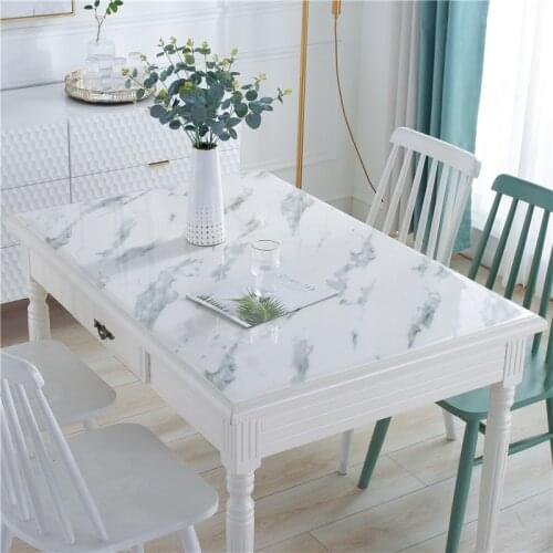 High Grade PVC Table Cloths Kawaii Pattern Soft Glass Crystal Board Placemats Pads Anti-Oilproof Rectangular Table Mat Almofada