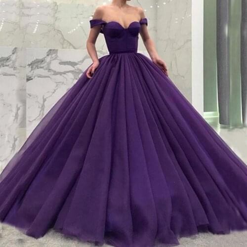 2021 New Custom Made Corset Grape Purple Sweetheart Women Ball Gowns Sweet 16 Dresses Gowns Prom Dresses Formal Evening Gowns