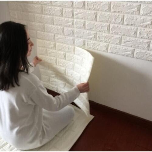 60x60CM 3D Wall Sticker Self-Adhesive TV Wallpaper Living Room Decoration Sticker