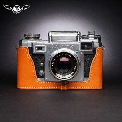 Handwork Photo Camera Genuine leather cowhide Bag Body BOX Case For ZEISS IKON CONTAX iiiA IIA Protective sleeve box base shell