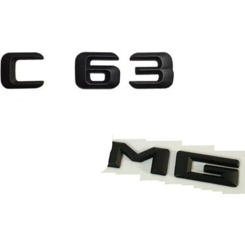 Black Letters Trunk Badge Emblems Badges for Mercedes W204 W205 C63 for AMG