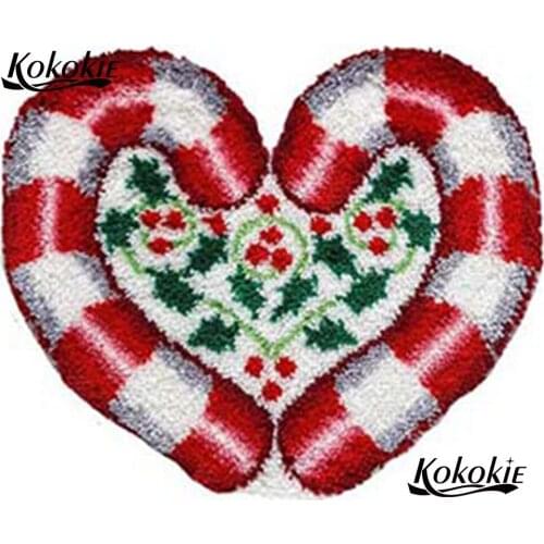 Diy tapijt latch hook kits rug printed canvas Christmas decor for home 3d carpet embroidery crochet tapis klink haak kleed kit