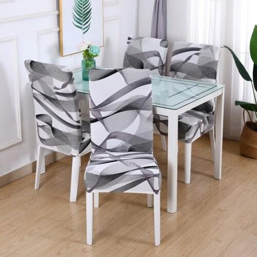 New Style Printed Stretch Chair CoverDining Room Office Banquet Chair Protector Elastic Material Armchair Cover Chair Cover