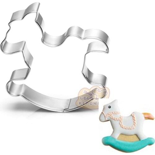 1pcs Carousel Stainless Steel Cookie Cutter Cookware Baking Tools Metal Biscuit Mould Fondant Cake Decorating Tools Kitchen DIY