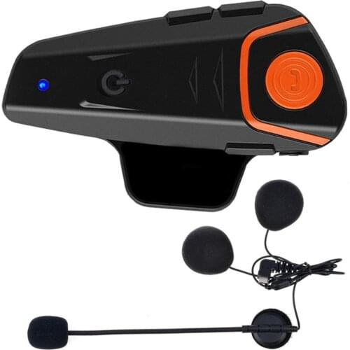 1000M Motorcycle Helmet Intercom Headset Helmet Wireless BT Earphone Support 3 Rider For Motorcyclists Skiers