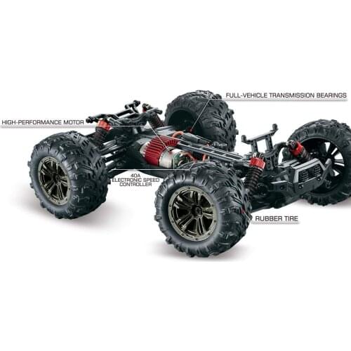 RC Truck 1/16 High Speed Racing Car, 2.4Ghz Radio Remote Control Monster Truck Dune Buggy 24MPH 4WD Off-Road Waterproof Vehicle