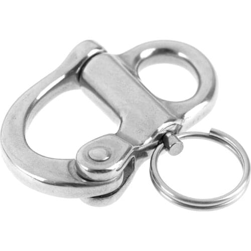 2 Pcs Marine Boat Stainless Steel Swivel Eye Bolt Snap Hook Size 3/8'' Fitting