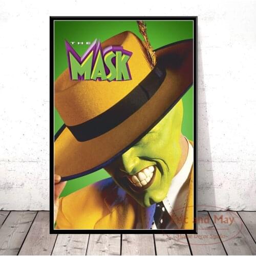 The Mask Classic Movie Jim Carrey Art Painting Vintage Canvas Poster Wall Home Decor