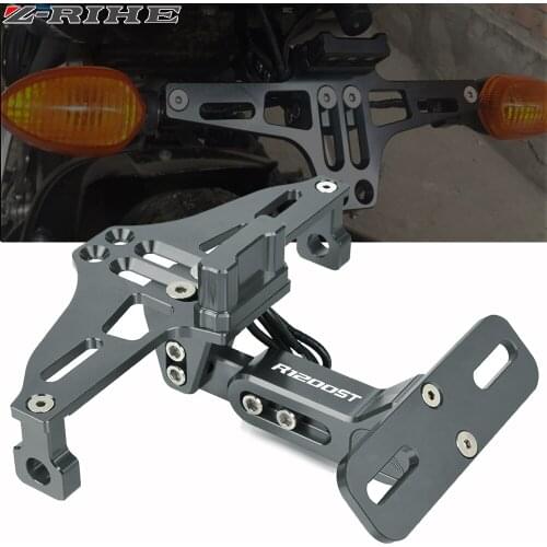 For BMW R1200ST R 1200 ST 2005 2006 2007 2008 2009-2011 Motorcycle LED License Plate Holder Support Plaque Moto Bracket Frame