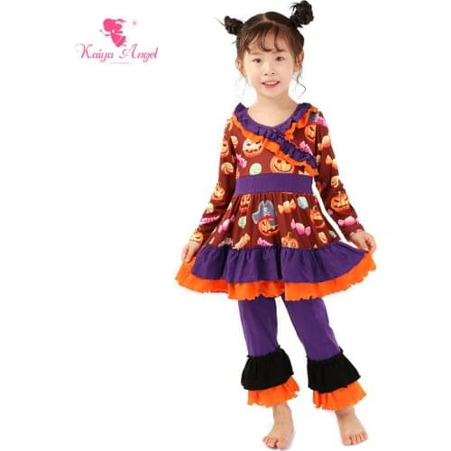 2018 New Halloween Party Adorable Toddler Baby Girl clothes Fall Wholesale Summer Pajamas Set Winter Outfit Kids Birthday Gift