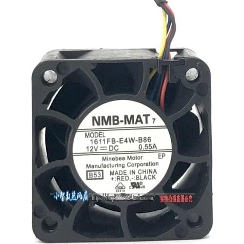 New original NMB 1611FB-E4W-B86 12V 0.55A 4028 4CM 4-wire server inverter high air volume cooling fan