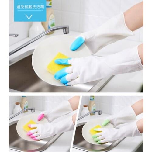 Kitchen dish washing gloves household dishwashing gloves rubber gloves for washing clothes cleaning gloves for dishes