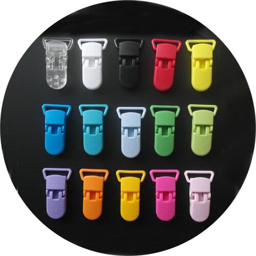 DHL Free Shipping Sutoyuen 600 Pcs 20mm D Shape Plastic Pacifier Clips Soother Suspender Baby Dummy Toy Chain Holder Clip