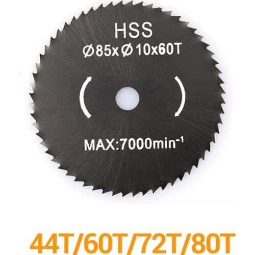 85mm 44T/60T/72T/80T Bore 10mm HSS Circular Saw Blade Nitride Coated Wood Saw Blade Cutting Wood/Metal Cutter Saw Blade