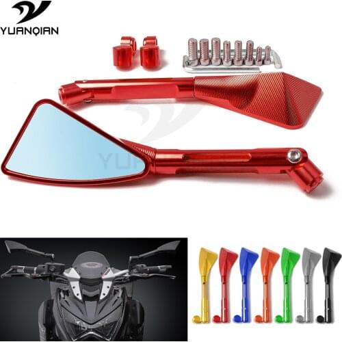 Motorcycle Handlebar Mirrors Blue Motorbike Rearview Mirror Convex for Honda X-ADV 750 Grom MSX125 PCX125 NC750 X11 CBF1000