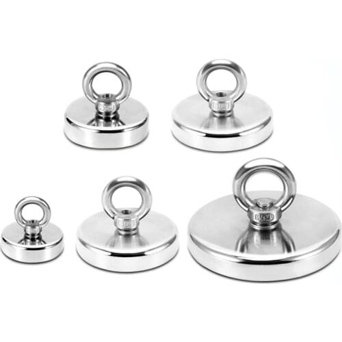 Fishing Magnet Deep Sea Salvage Strong Magnet Pot Magnetic Hook Permanent Neodymium NdFeB Magnetic Fishing Tool with Rope