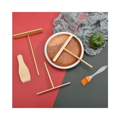DIY Chinese Specialty Crepe Maker Pancake Batter Wooden Spreader Stick Home Kitchen Tool Restaurant Canteen Specially Supplies