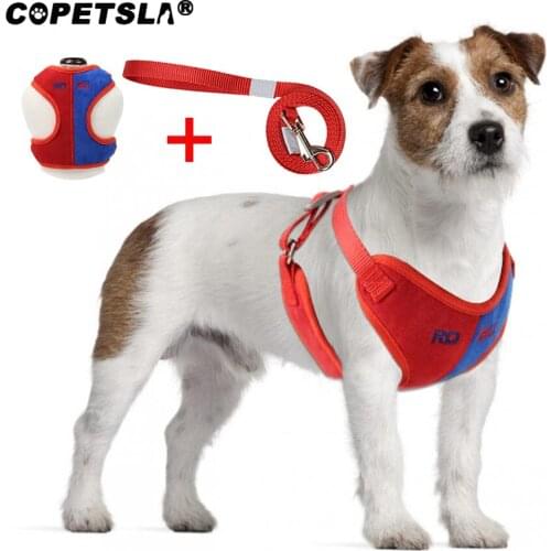 Copetsla New Cat Harness Vest Soft Padded Chihuahua Puppy Cat Dog Harness Collar Adjustable Walking Leash For Small Medium Dogs