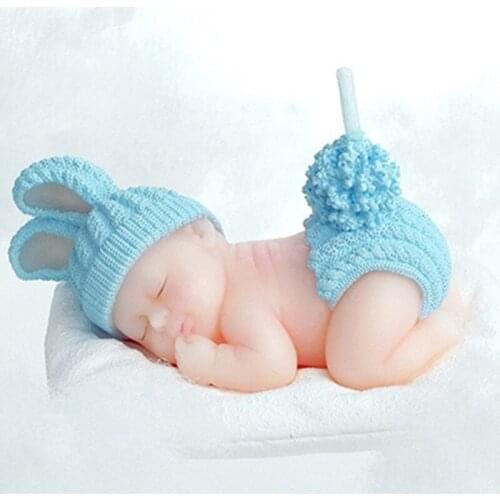 10 pcs Children party candle baby shower favor party gift - Sleep Baby Smokeless candle kids Cute birthday party decoration