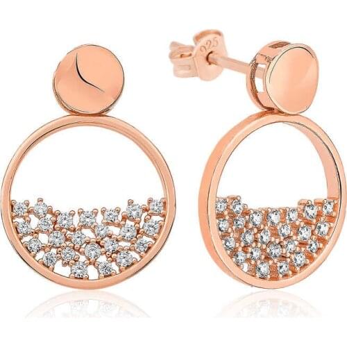 Tevuli 925 Sterling Silver Rose Dew Drop Womens Earrings