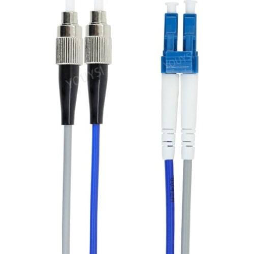 YOUYSI LC/UPC-FC/UPC Singlemode Armored Patch Cord 2 cores 3M-30M SM PVC Jacket SC LC FC fiber Optical Fiber Jumper Cable