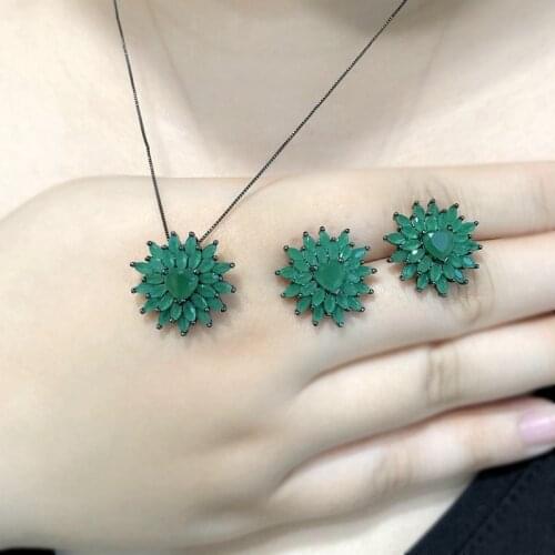 Luxury Bridal Wedding Jewelry Sets For Women Flowers Pendant Necklace Stud Earrings Set Boho Jewelry CZ Accessories Costume Gift