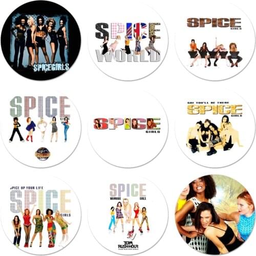 Spice girls Icons Pins Badge Decoration Brooches Metal Badges For Backpack Decoration 58mm