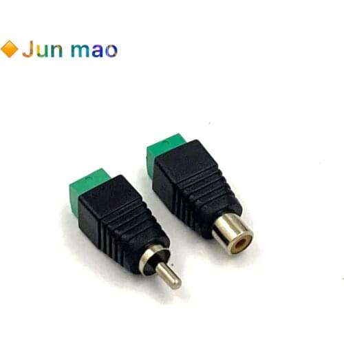 1 set RCA Terminal Block CAT5 to Camera CCTV Video Balun RCA Female or Male Jack AV Screw Connector