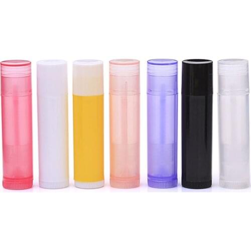 10Pcs 5g Mini Travel Plastic Makeup DIY Lip Balm Primer Tubes Bottles Container