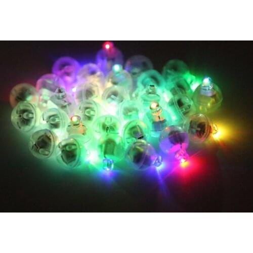 100 Pcs/lot Round Ball Led Balloon Lights Mini Flash Lamps for Christmas Tree Pendant Wedding Party Decoration High Quality