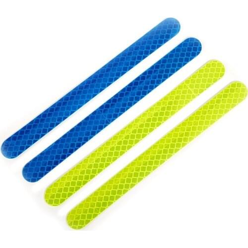 Useful 2Pcs Color Safety Mark Reflective Strips Car Door Sticker Warning Tape