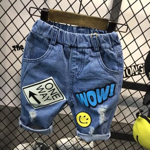 2021 Boys Denim Shorts Baby Boy Knee Length Pants 2-7 Years Kids Summer Casual Jeans Childrens Cowboy Short Pants