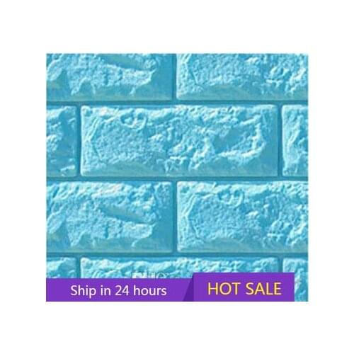 3D Brick Wall Stickers DIY Self Adhensive Decor Foam Waterproof Wall Covering Wallpaper For TV Background Kids Living Room