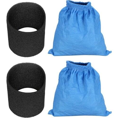 Textile Filter Bags Wet and Dry Foam Filter for Karcher MV1 WD1 WD2 WD3 Vacuum Cleaner Filter Bag Vacuum Cleaner 4PCS