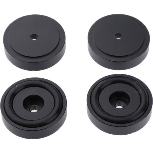 4 Pack Aluminum Plastic Speaker AMP 30x10mm Isolation Feet Pad Stand Base For computer CD Player Turntable DAC Radio Black